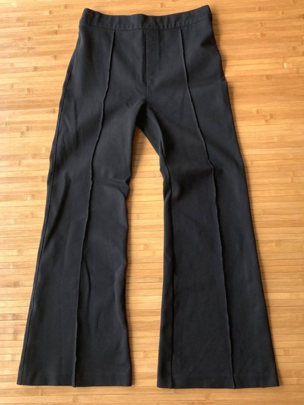 Spanx Perfect Fit Ponte Flare Pants High Rise Womens Large L Black 20252R